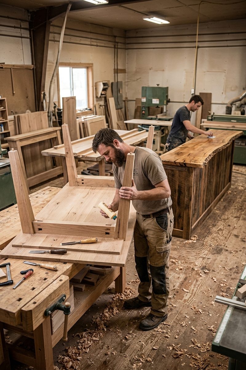 Custom doors and furniture — handcrafted in our workshop